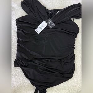 EXPRESS BLACK BODY CONTOUR BODYSUIT